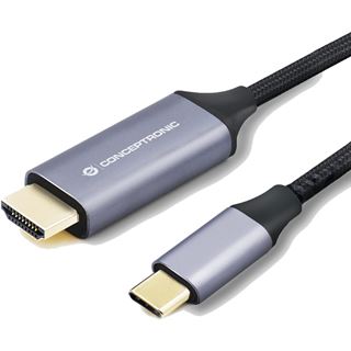 2.00m Conceptronic Kabel USB-C 3.0 -> HDMI 4K60Hz grau