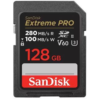 128 GB SanDisk Extreme Pro SDXC Class 10 UHS-II U3 V60 Retail