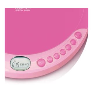 Lenco CD-011 Portabler CD-Player mit Ladefunktion, pink