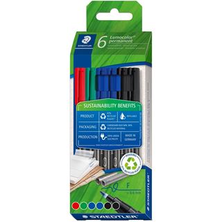 STAEDTLER Universalstift Lumocolor permanent F 6er-Set retail