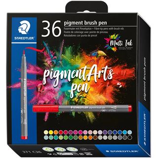STAEDTLER MultiInk Pigment Arts brush pen 36er-Set sort. retail