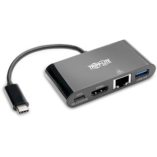 EATON TRIPPLITE USB-C Multiport Adapter - 4K HDMI USB-A Port GbE 60W