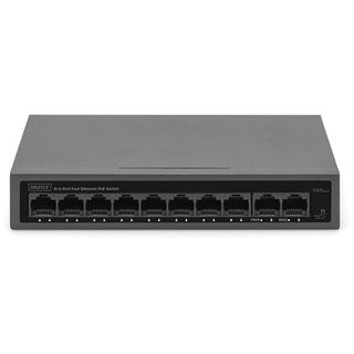 Digitus Switch 8+2Port 10/100 30W FE PoE Unmanaged schwa