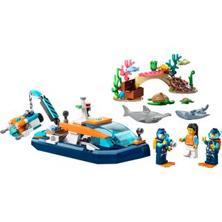 LEGO City 60377 Meeresforscher-Boot Set mit U-Boot & Meerestiere