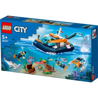 LEGO City 60377 Meeresforscher-Boot Set mit U-Boot & Meerestiere