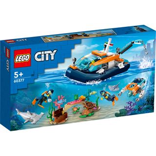 LEGO City 60377 Meeresforscher-Boot Set mit U-Boot & Meerestiere