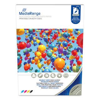 MediaRange Fotopapier hochgl&auml;nzend 210x297mm 220g 50 Blatt