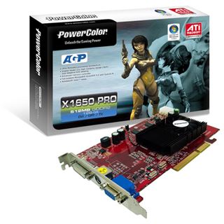 512MB Powercolor Radeon X1650 Pro DDR2 AGP BULK