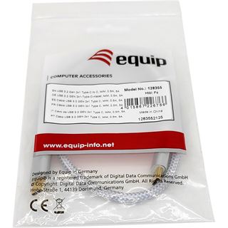 2.00m Equip USB Kabel 3.2 C -> C St/St 2.00m 5A wei&szlig;