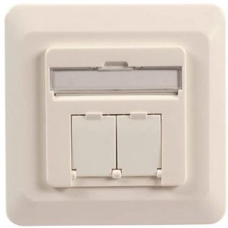 EFB Elektronik Netzwerkdose 2-fach fur Keystones Weiss RAL 9003 ohne