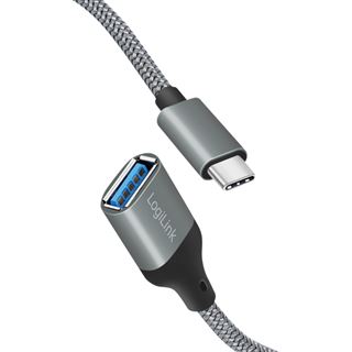 LogiLink Adapter USB-C USB-A (ST-BU) 0,15m Dark Grey