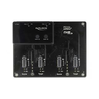 Delock M.2 Dockingstation f&uuml;r 4 x M.2 NVMe PCIe SSD mit Klon