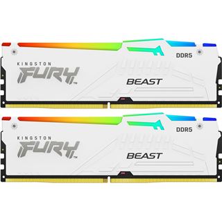 64GB Kingston FURY Beast RGB weiß DDR5-6000 DIMM CL40 Dual Kit