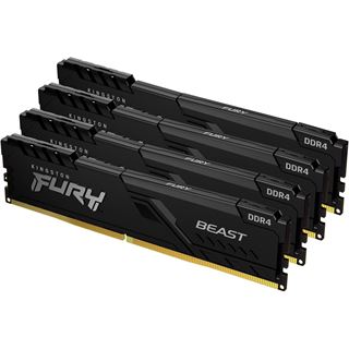 64GB Kingston FURY Beast schwarz DDR4-3600 DIMM CL18 Quad Kit