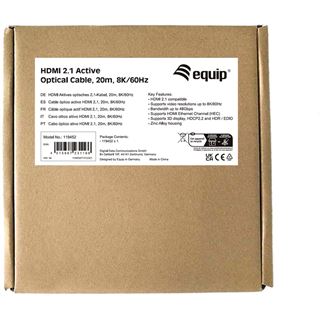 (&euro;4,10*/1m) 20.00m Equip HDMI2.1 Anschlusskabel Ethernet