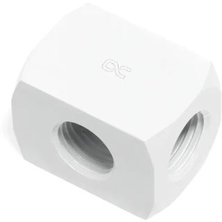 Alphacool HF Anschlussterminal TEE T-St&uuml;ck Rund G1/4 - White