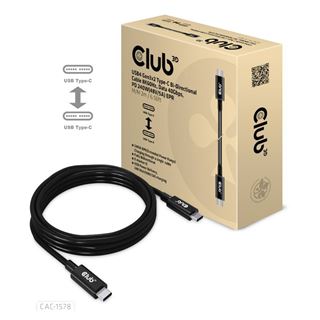 (&euro;31,95*/1m) 2.00m Club 3D USB Anschlusskabel PD USB4 Gen3x2 Typ