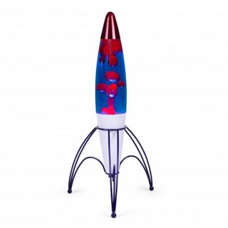 ThumbsUp! Lava Lampe Retro Rakete rot/blau