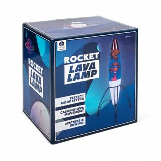 ThumbsUp! Lava Lampe Retro Rakete rot/blau