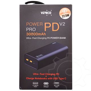 Verico Power Pro PD Powerbank 30.000mAh schwarz