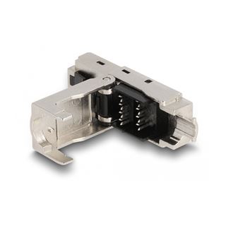 Delock RJ45 Stecker zu LSA mit Knickschutztülle und Staubschutz