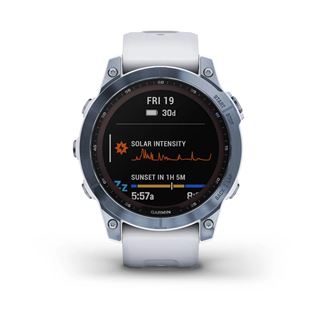 Garmin fenix 7 Sapphire Solar weiss/blau Titan