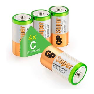 GP Batteries Super Alkaline Batterie C Baby 1,5V 4er Pack