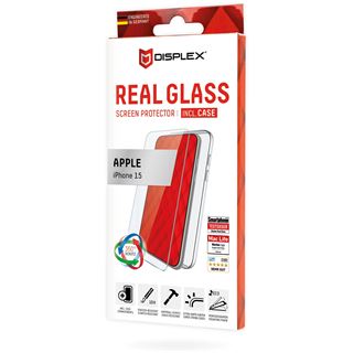 DISPLEX Real Glass + Case iPhone 15
