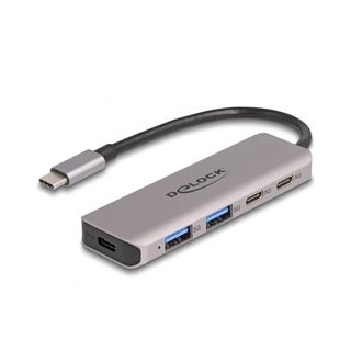 Delock USB 5 Gbps 2 Port USB Type-C und 2 Port Typ-A Hub mit USB