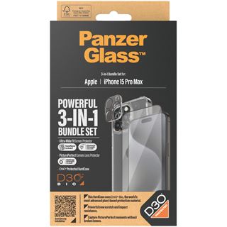 PanzerGlass iPhone 15 Pro Max 3-in-1 Pack
