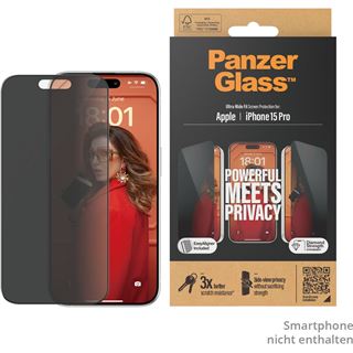 PanzerGlass SP iPhone 15 Pro UWF Privacy m. Applikator