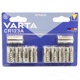 Varta Batterie Lithium, CR123A, 3V Photo, Retail Blister (10-Pack)