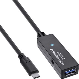(&euro;3,18*/1m) 5.00m InLine USB3.2 Verl&auml;ngerungskabel USB C
