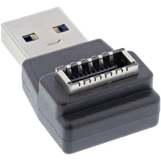 InLine USB 3.2 Adapter, USB-A Stecker zu intern USB-E Frontpanel