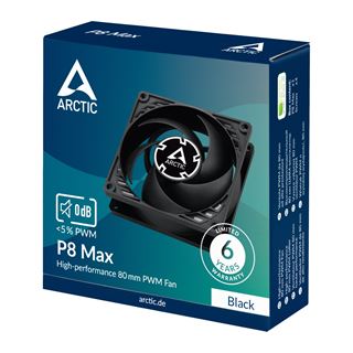 Arctic P8 Max 80x80x25mm 500-5000 U/min 37 dB(A) schwarz