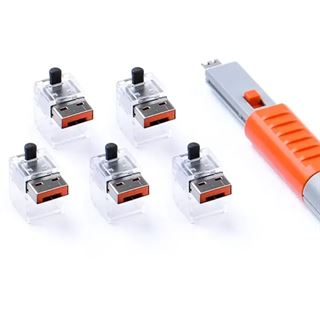 SmartKeeper Basic "LAN Cable" Lock orange 5 Stk.+Key