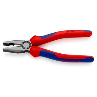 KNIPEX Kombizange 200 mm, Griffe mit Mehrkomponentenh&uuml;llen