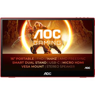 15,6" (39,62cm) AOC Gaming 16G3 schwarz/rot 1920x1080