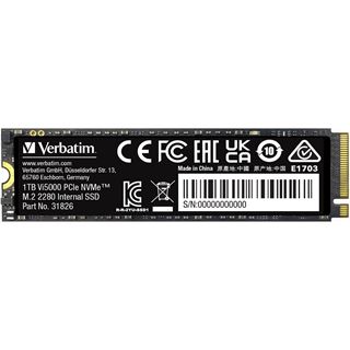 1TB Verbatim Vi5000 M.2 2280 PCIe 4.0 x4 3D-NAND TLC (31826)