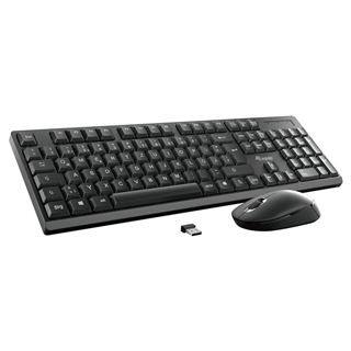 Equip Wireless Tastatur + Maus, Layout portugiesisch schwarz