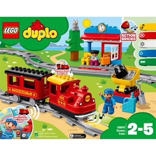 LEGO DUPLO 10874 Dampfeisenbahn, Eisenbahn-Spielzeug mit