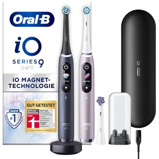 Braun Oral-B iO Series 9 mit 2. Handstück, Black Onyx/Rose Quartz
