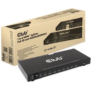Club3D HDMI Splitter 1 Eingang -> 8 Ausg&auml;nge 4K60Hz UHD retail