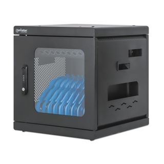 Manhattan Ladeschrank mit 10 Steckdosen Glast&uuml;r