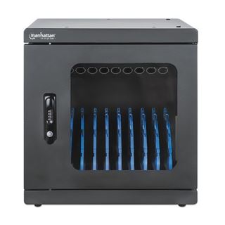 Manhattan Ladeschrank mit 10 Steckdosen Glast&uuml;r