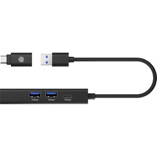 IcyBox Adapter USB3.2 Gen1 Hub & Gigabit LAN 4-in-1 retail