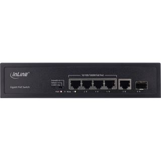 InLine PoE+ Gigabit Netzwerk Switch 5 Port (4x PoE+), 1xSFP, 1Gb/s,