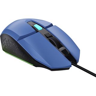 TRUST GXT109B FELOX GAMING MAUS BLAU 25067 6Tasten/USB/6400dpi/Kabel