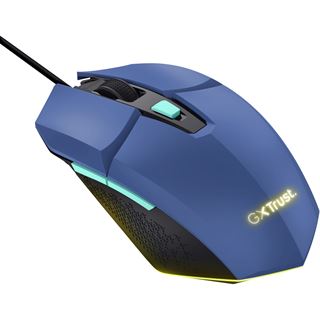 TRUST GXT109B FELOX GAMING MAUS BLAU 25067 6Tasten/USB/6400dpi/Kabel
