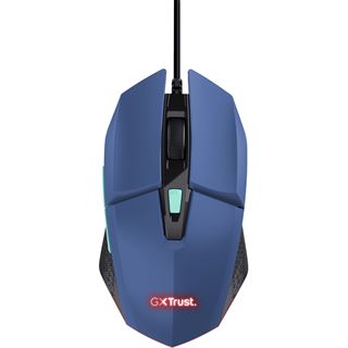 TRUST GXT109B FELOX GAMING MAUS BLAU 25067 6Tasten/USB/6400dpi/Kabel